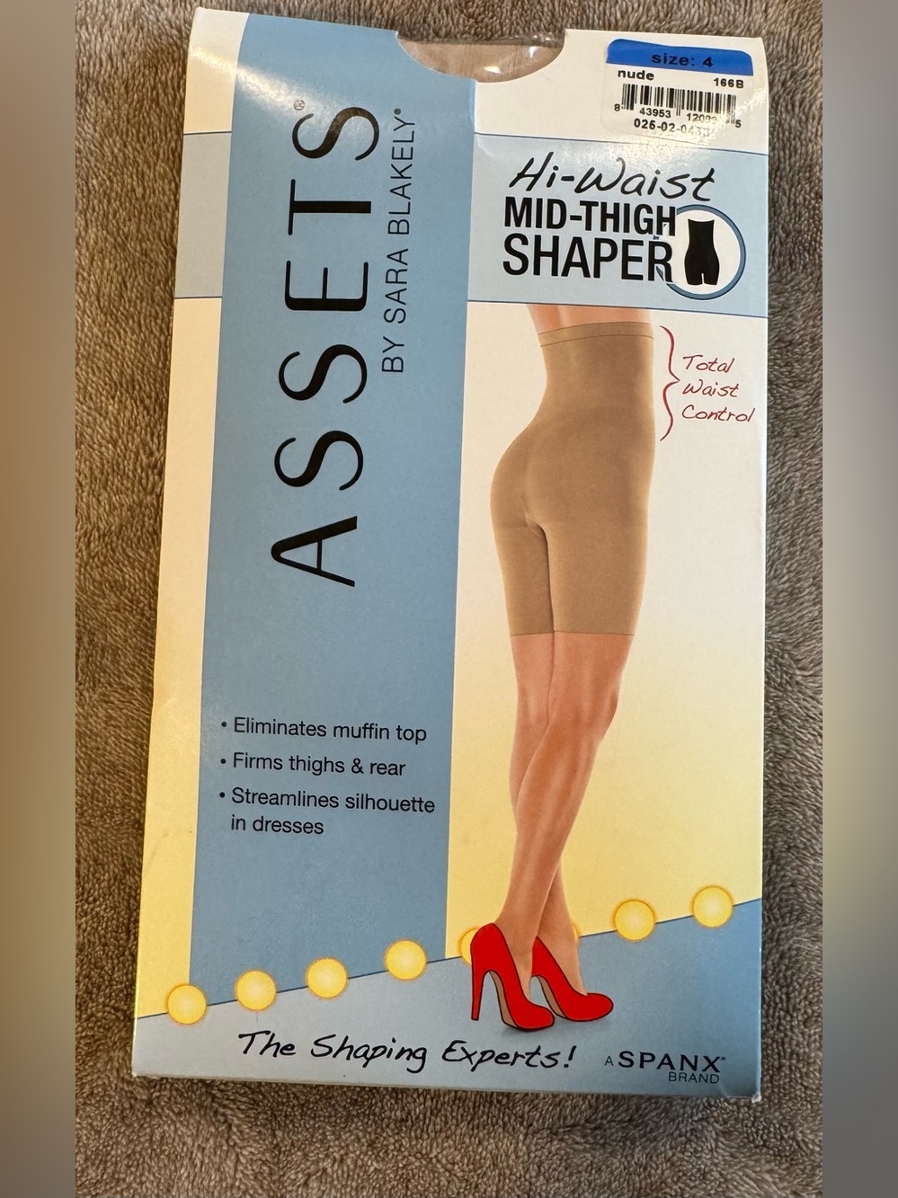 SPANX Hi-Waist Mid-Thigh Shaper — Nude Size 4